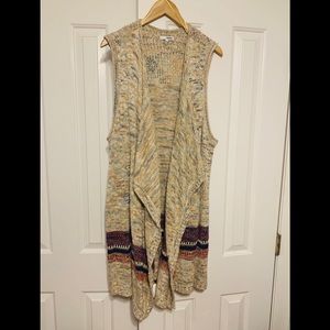 Flyaway sweater vest/cardigan
